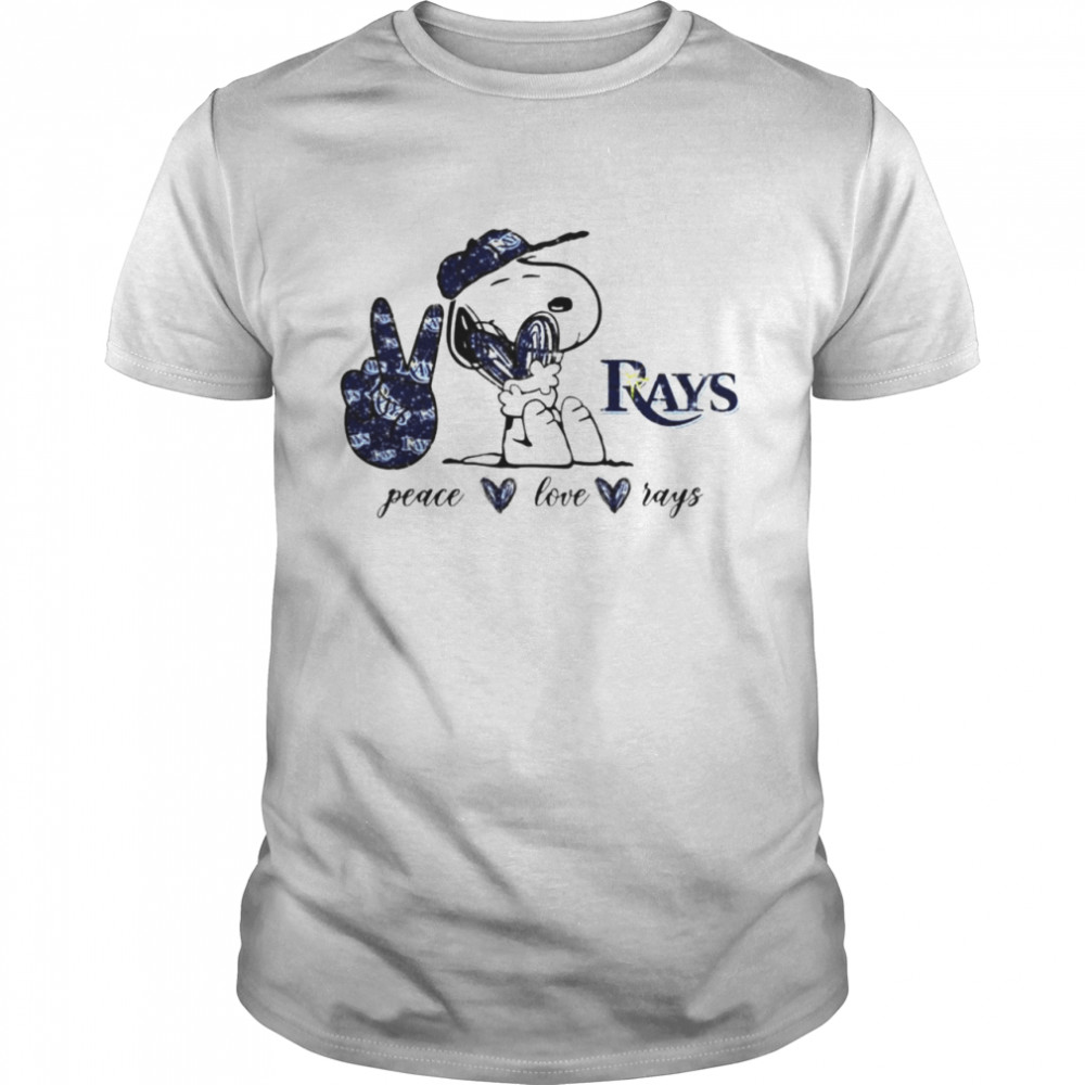 Snoopy Peace Love Tampa Bay Rays Shirt, Tshirt, Hoodie, Sweatshirt