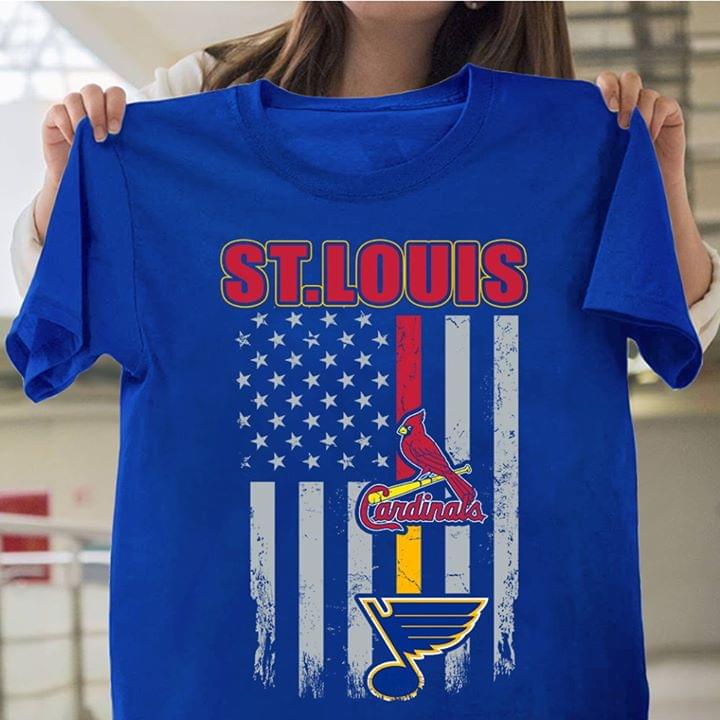 American St. Louis Cardinals St. Louis Blues T-Shirt funny shirts, gift  shirts, Tshirt, Hoodie, Sweatshirt , Long Sleeve, Youth, Graphic Tee » Cool  Gifts for You - Mfamilygift