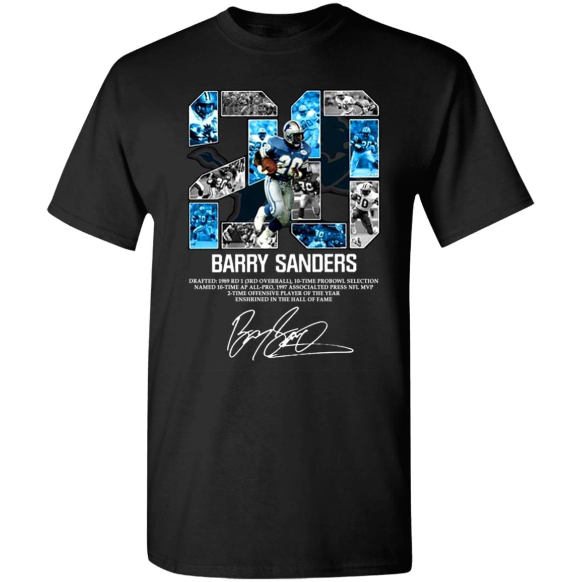 Mfamilygift Barry-Sanders-20-Detroit-Lions-Signature G500 Gildan 5.3 oz. T-Shirt Funny Shirts, Gift Shirts, Tshirt, Hoodie, Sweatshirt , Long Sleeve, Youth, Graph