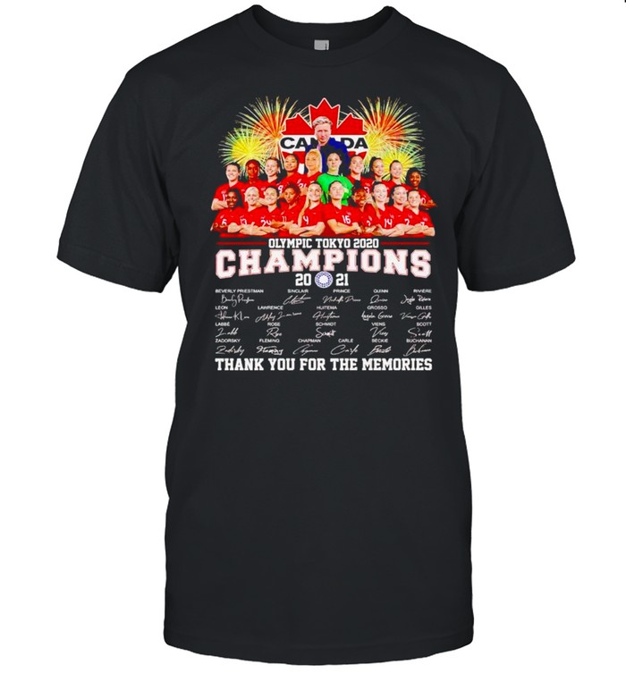Canada Olympic Tokyo 2020 Champions 2021 Thank You For The Memories T-Shirt