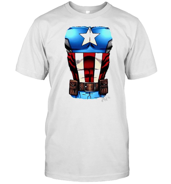 Captain America Chest Flag T-Shirt