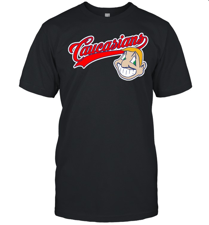 Caucasians Cleveland Indians middle finger shirt