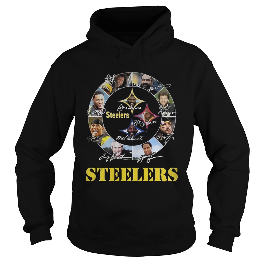 Pittsburgh Steelers logo and signature and 11 members Steelers shirt,  hoodie, longsleeve, sweater