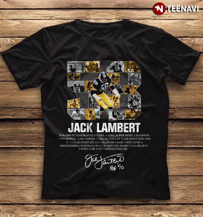 Pittsburgh Steelers Tee Jack Lambert Black T-Shirt