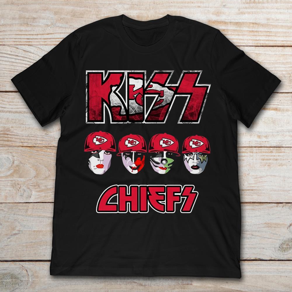Kiss Kansas City Chiefs Red Banner T-Shirt
